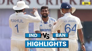 IND vs BAN Highlights 1st Test Day 2 17 Wickets Fall On Day 2 India In Command With A Lead Of 308 [upl. by Leonhard]