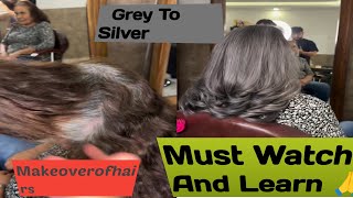 grey to silver hair transformation [upl. by Giralda295]