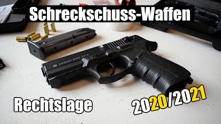 Schreckschusswaffen rechtliche Grundlagen Update 2021 Erwerb Besitz Führen Schießen [upl. by Lener537]