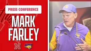 Northern Iowa head coach Mark Farley talks after loss to Nebraska [upl. by Heimer]