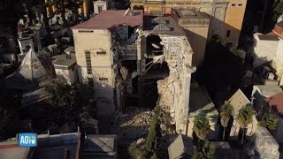 Napoli crollo nel cimitero di Poggioreale le immagini dal drone [upl. by Jaworski123]