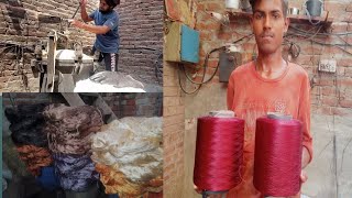 Dyeing process of polyester yarn in local factory  How to dye polyester yarn [upl. by Quartus]