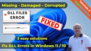 How to Fix DLL Errors in Windows 11  Fix All missing or Corrupted DLL errors in Windows 11  10 [upl. by Taryne811]