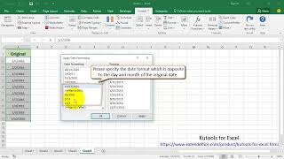 How to swap or reverse day and month of date in Excel [upl. by Erickson]