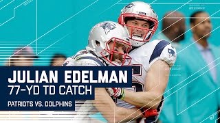 Julian Edelman Goes 77 Yards for an Amazing Catch amp Run TD  NFL Wk 17 Highlights [upl. by Emanuela]