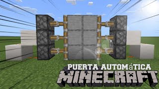 cómo hacer PUERTAS AUTOMÁTICAS en Minecraft [upl. by Buerger]