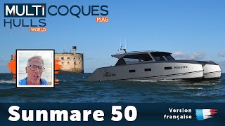 Sunmare 50 Powercat  Teaser essai en mer  Multicoques Mag [upl. by Lotti]