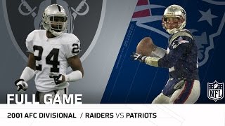 2001 AFC Divisional Round Raiders vs Patriots  quotTuck Rule Gamequot  NFL Full Game [upl. by Ahsas]