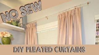 No Sew DIY Pleated Curtains [upl. by Anastase]