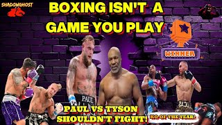 Jake Paul vs Mike Tyson shouldnt happenYou dont play Boxing KO of the Year Serrano vs Taylor 2 🥊 [upl. by Hsevahb]