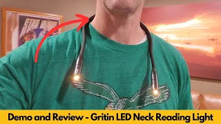 Gritin LED Neck Reading Light Demo  Ditch the Dimmer Read in Bed All Night with This Neck Lamp [upl. by Retniw209]