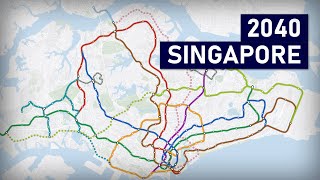 Future expansion of the Singapore MRT 20222040s geographic map [upl. by Bonney]