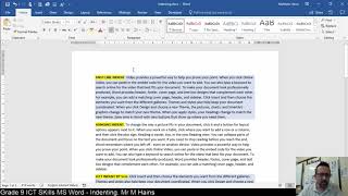 Indenting text and paragraphs in Microsoft Word [upl. by Ledba]