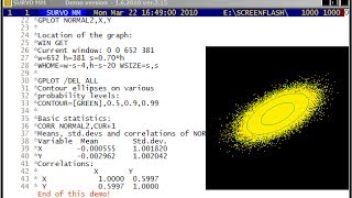 Survo demo Simulating a bivariate normal distribution [upl. by Winn]