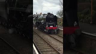 British Railways 9F Heavy Freight 92214 Blue Anchor West Somerset SteamGala steam loco [upl. by Innavoeg487]