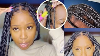 EASILY refresh your old Knotless braids wcrochet method How to [upl. by Snilloc]