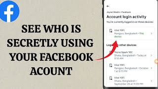 How to Check My Facebook Login Device  Who use my Facebook Account [upl. by Morice924]