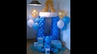 DECORACIÓN CON GLOBOS PARA BABY SHOWER [upl. by Amora]