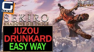 SEKIRO  Juzou the Drunkard Boss Easy Method [upl. by Nanreh119]