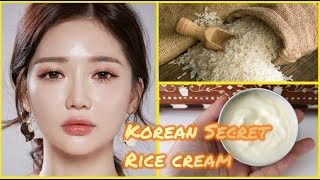 Korean Secret Rice Cream🌾 Korean beauty secrets revealed❤️Make rice cream at home for glass skin✅ [upl. by Ajup]