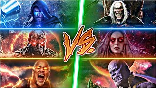 Rune King Thor Vs Knull Darkseid Vs Scarlett Witch Black Adam Vs Thanos  Ask Komician [upl. by Yleen]