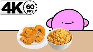 kirby enjoys macaroni with the chicken strips「4K 60FPS」by ❧Dalƒ shorts [upl. by Yehsa]