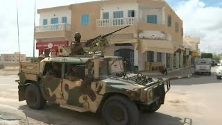 Tunisian soldiers patrol Djerba the morning after synagogue gun attack  AFP [upl. by Ellinad]