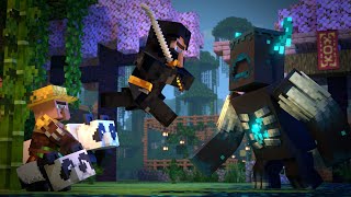 Warden vs Ninja Villager Minecraft Animation Movie [upl. by Yelrihs]