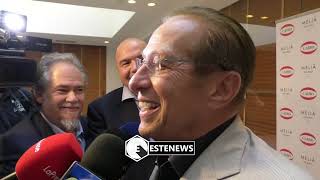 Paolo Berlusconi scherza con i giornalisti quotStavate parlando di Moratti Mio fratelloquot [upl. by Anaeg]