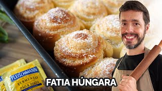 FATIA HÚNGARA  Receita de pão doce de coco com miolo molhadinho [upl. by Brechtel]