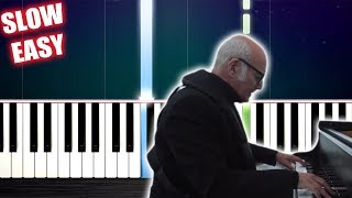 Ludovico Einaudi  Nuvole Bianche  SLOW EASY Piano Tutorial by PlutaX [upl. by Billat]