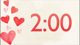 2 Minute Fun Valentines Heart Timer Harp Tones at End [upl. by Sharlene]