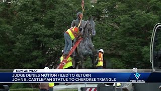 Judge denies motion filed to return John B Castleman statue to Cherokee Triangle [upl. by Eiramannod]