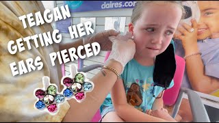 Teagans Ear Piercing at Claires [upl. by Peirce748]