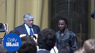 Stay humble Kendrick Lamar accepts the Pulitzer Prize [upl. by Eilema619]