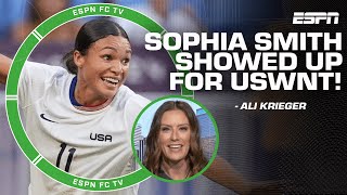 Sophia Smith showed up for USWNT vs Germany  Ali Krieger on gamewinning goal  ESPN FC [upl. by Emyaj767]