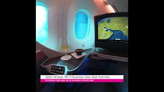 Qatar Airways 7879 Business Class Seat Quick Overview [upl. by Howund]