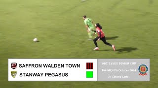 Saffron Walden Town v Stanway Pegasus BBC Essex Senior Cup Season 202425 [upl. by Adnilra]