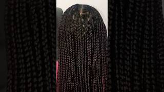 simple Knotless Box Braids hair hairstyle tutorial shorts [upl. by Feliks393]