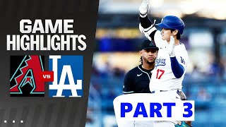 Arizona Diamondbacks vs Los Angeles Dodgers Part 3 Game Hightlights Aug 30 2024  MLB Highlights [upl. by Ashlan]