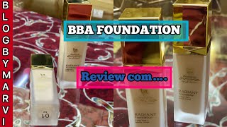 Bba foundation  foundation review  makeup  blogbymarvi [upl. by Anaihk]