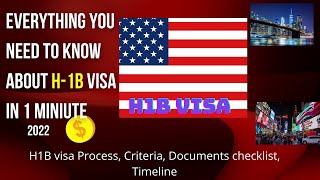 Complete H1B visa documents checklist criteria timeline all you need to know in 1 min Ep3 [upl. by Annatnas]