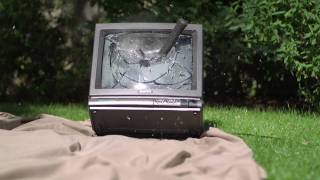 Smashing a TV in Slow Motion  The Slow Mo Guys [upl. by Iaj]