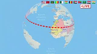 🌏 Bengaluru to California Flight Route ✈️ LIVE Explore  🛫 Flight Path Duration amp Scenic Highlights [upl. by Woodward]