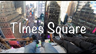 Climbing the ball drop building in Times Square [upl. by Tannie]