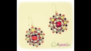 Tutorial perline orecchini Dafne Dafne earrings tutorial [upl. by Geri]