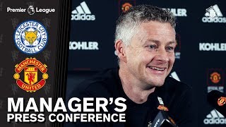 Managers Press Conference  Manchester United v Leicester City  Ole Gunnar Solskjaer [upl. by Lennon]