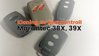 Kloningkopiering av Marantec fjernkontroll 38x 39x [upl. by Odette]