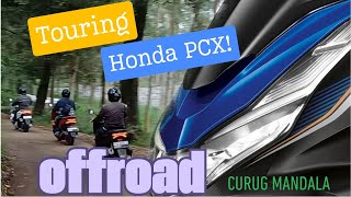 NEKAD Honda PCX dkk Offroad jalan batu dan tanah di saat hujan  Honda PCX Touring [upl. by Hazaki681]