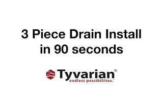 3 Piece Drain Install in 90 Seconds [upl. by Noiram]